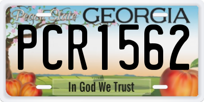 GA license plate PCR1562