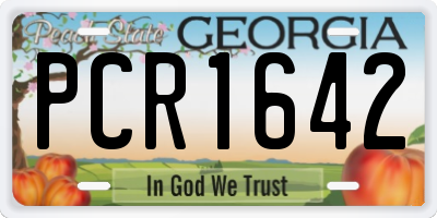 GA license plate PCR1642