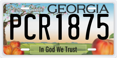 GA license plate PCR1875