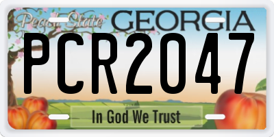 GA license plate PCR2047