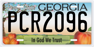 GA license plate PCR2096