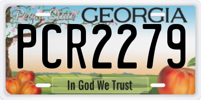 GA license plate PCR2279