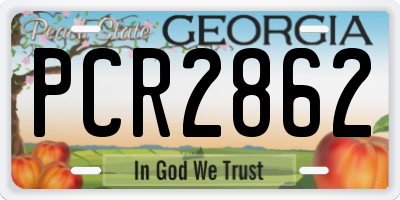 GA license plate PCR2862