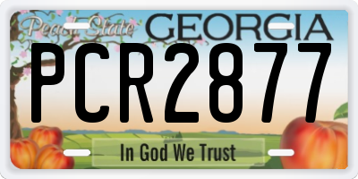 GA license plate PCR2877