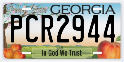 GA license plate PCR2944