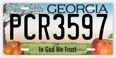 GA license plate PCR3597
