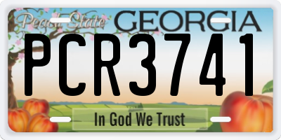 GA license plate PCR3741