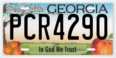 GA license plate PCR4290