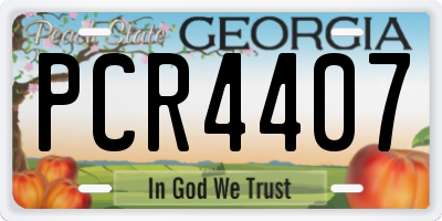 GA license plate PCR4407
