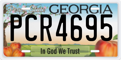 GA license plate PCR4695