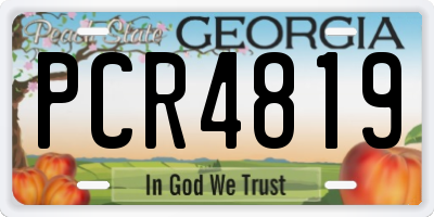 GA license plate PCR4819
