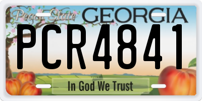 GA license plate PCR4841