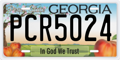 GA license plate PCR5024