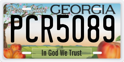 GA license plate PCR5089