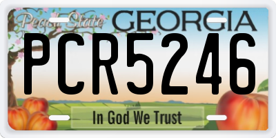GA license plate PCR5246