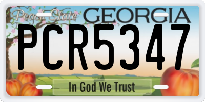 GA license plate PCR5347
