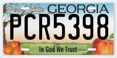 GA license plate PCR5398