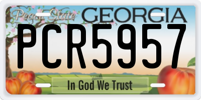 GA license plate PCR5957
