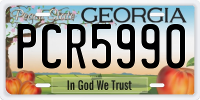 GA license plate PCR5990