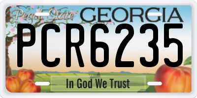GA license plate PCR6235