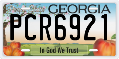 GA license plate PCR6921