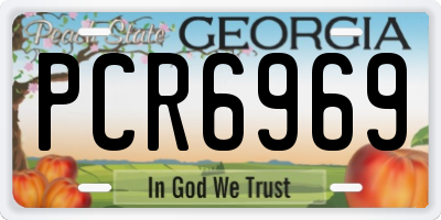 GA license plate PCR6969