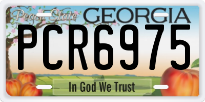 GA license plate PCR6975