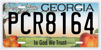 GA license plate PCR8164