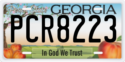 GA license plate PCR8223