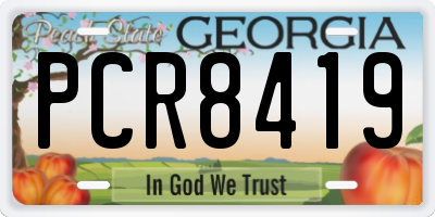 GA license plate PCR8419