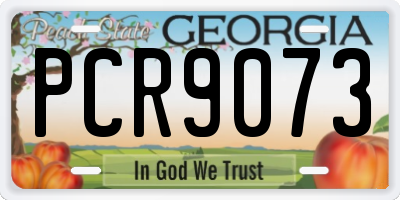 GA license plate PCR9073