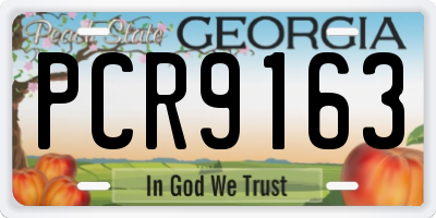 GA license plate PCR9163