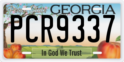 GA license plate PCR9337