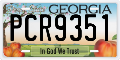 GA license plate PCR9351