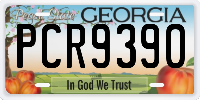 GA license plate PCR9390