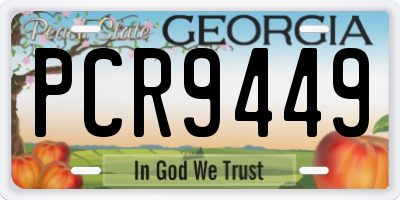 GA license plate PCR9449