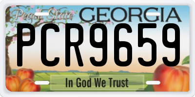 GA license plate PCR9659