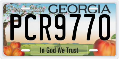 GA license plate PCR9770