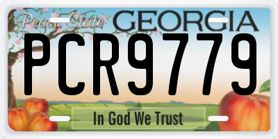 GA license plate PCR9779