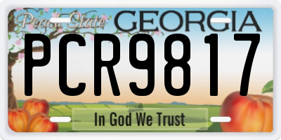 GA license plate PCR9817