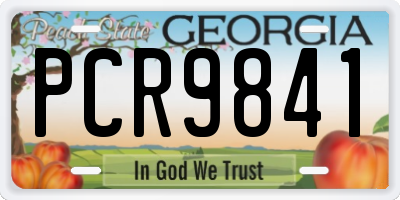 GA license plate PCR9841