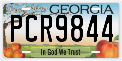 GA license plate PCR9844