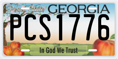 GA license plate PCS1776