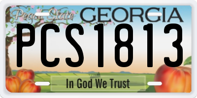 GA license plate PCS1813