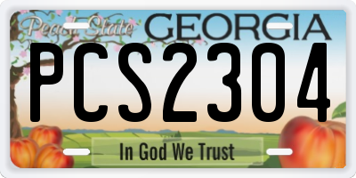 GA license plate PCS2304