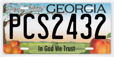 GA license plate PCS2432