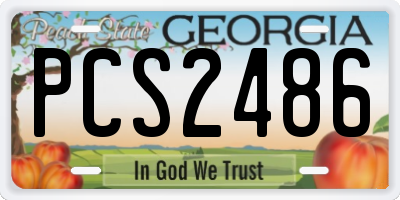 GA license plate PCS2486