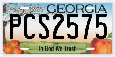 GA license plate PCS2575
