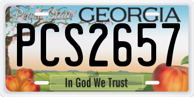 GA license plate PCS2657