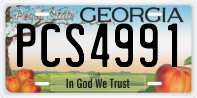 GA license plate PCS4991